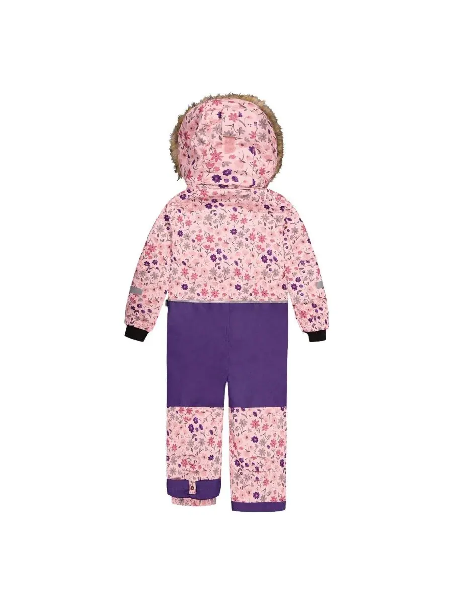 Детский комбинезон-снегокостюм с капюшоном, Mini Flower Print Deux par Deux — изображение 5 из 7, розовый
