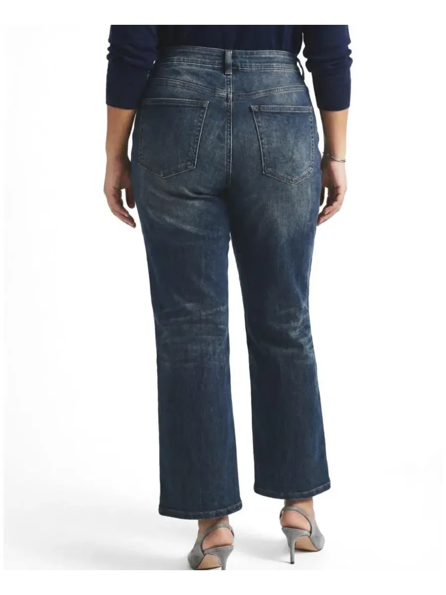 Джинсы прямого кроя с высокой посадкой Donna High Rise Curve Straight Leg Jeans Universal Standard — изображение 3 из 3