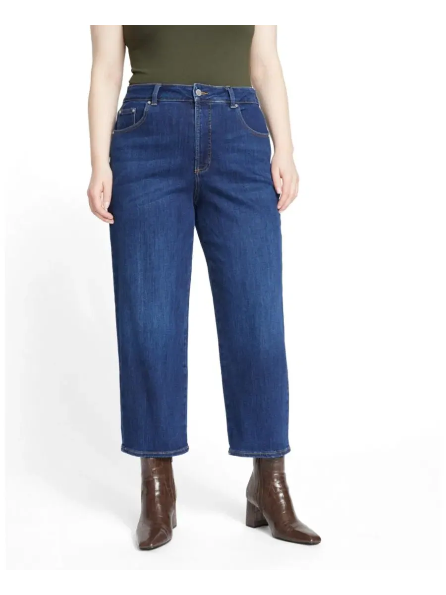 Джинсы прямого кроя с высокой посадкой Donna High Rise Curve Straight Leg Jeans Universal Standard