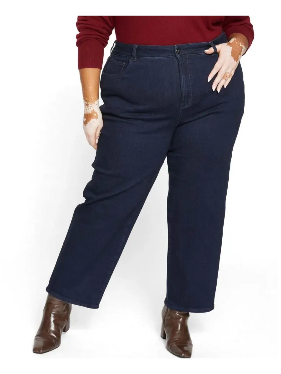 Джинсы прямые с высокой посадкой Donna High Rise Curve Straight Leg Jeans Universal Standard