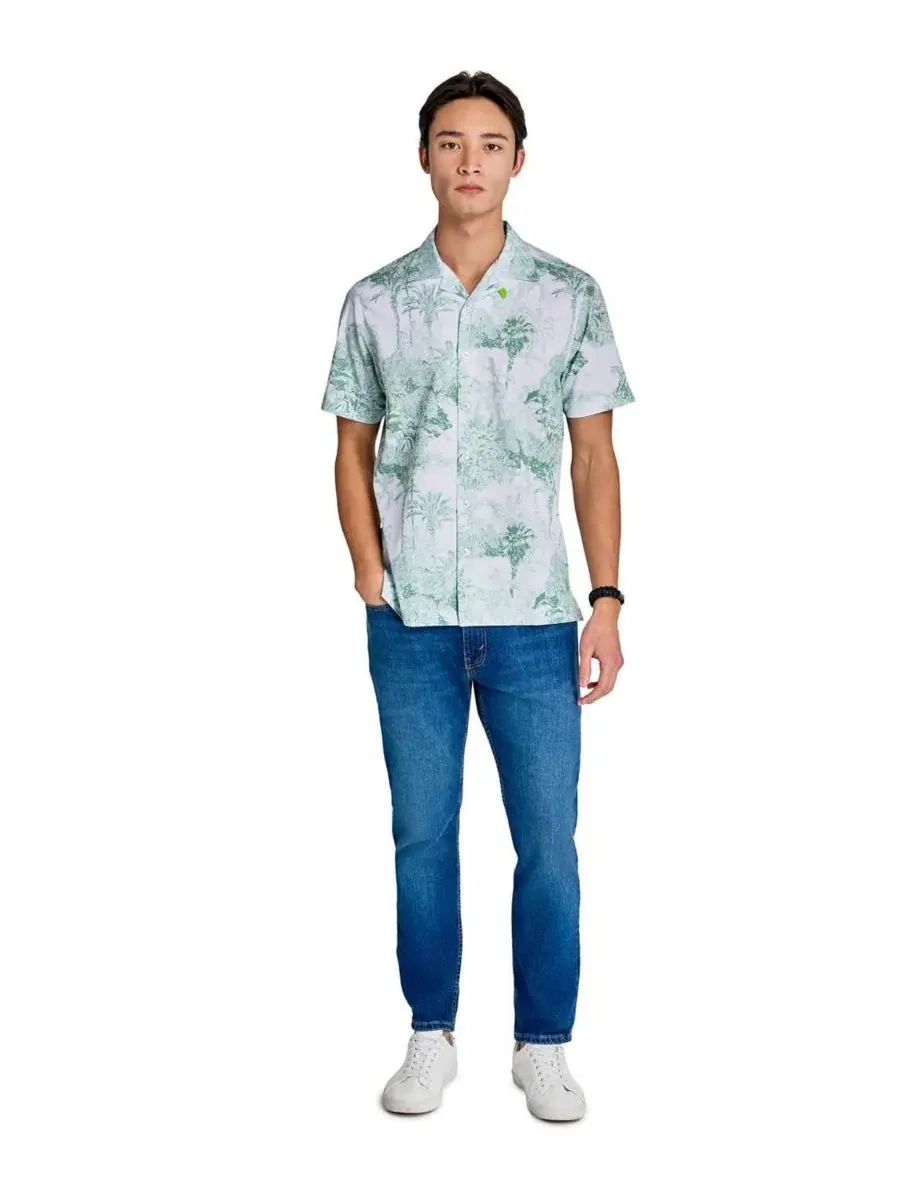 Мужская рубашка с коротким рукавом, Regular Fit, 4-Way Stretch, Performance, Camp Collar Society of — изображение 3 из 3