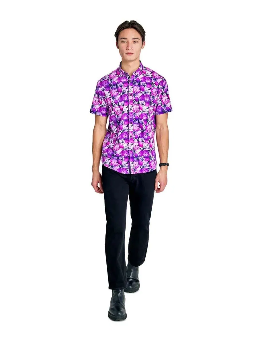 Мужская рубашка с коротким рукавом Performance Camp Shirt Society of Threads — изображение 4 из 4, мульти