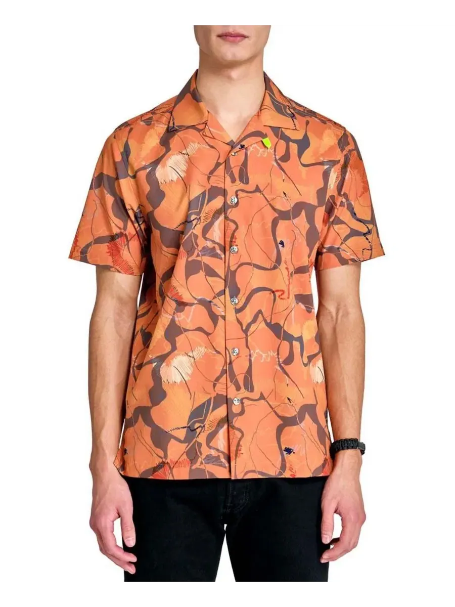 Рубашка с коротким рукавом Performance Camp Shirt, бренд Society of Threads, Abstract Line