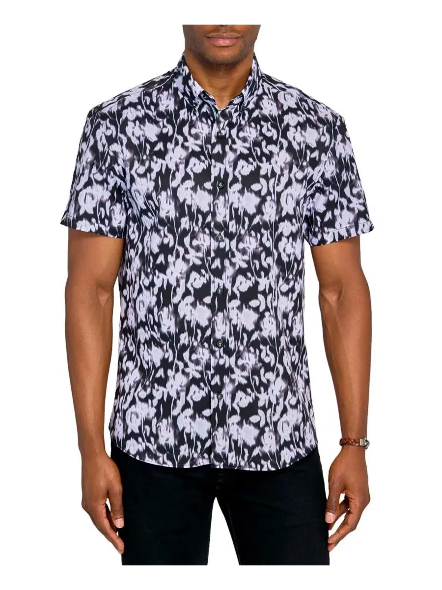 Мужская рубашка с коротким рукавом Regular Fit Performance 4-Way Stretch Soft Floral Society of