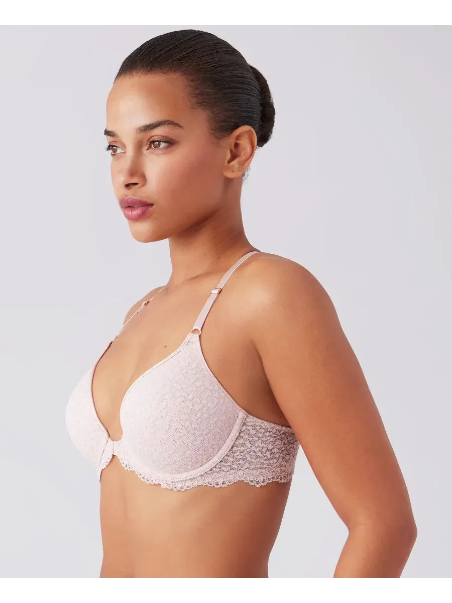 Бюстгальтер с мягкой чашкой Untamed Front Close Contour b.tempt'd — изображение 3 из 5, бежевый/розовый