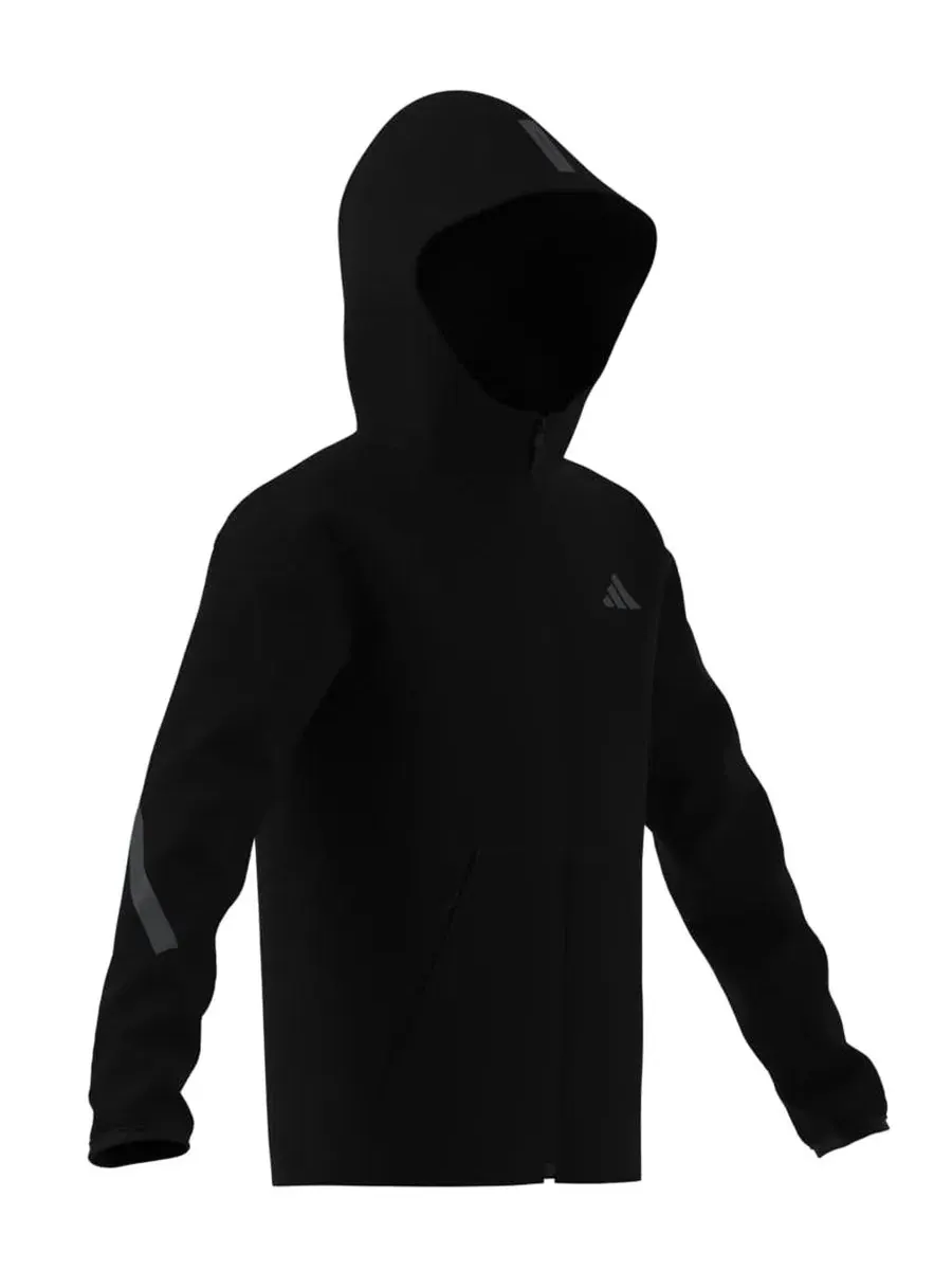 Худи на молнии с длинным рукавом adidas — изображение 3 из 4, черный