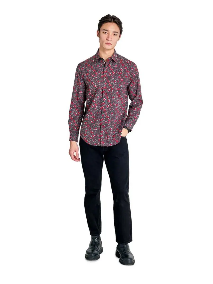 Мужская рубашка с длинным рукавом, Regular Fit, 4-Way Stretch Society of Threads — изображение 5 из 5, мульти