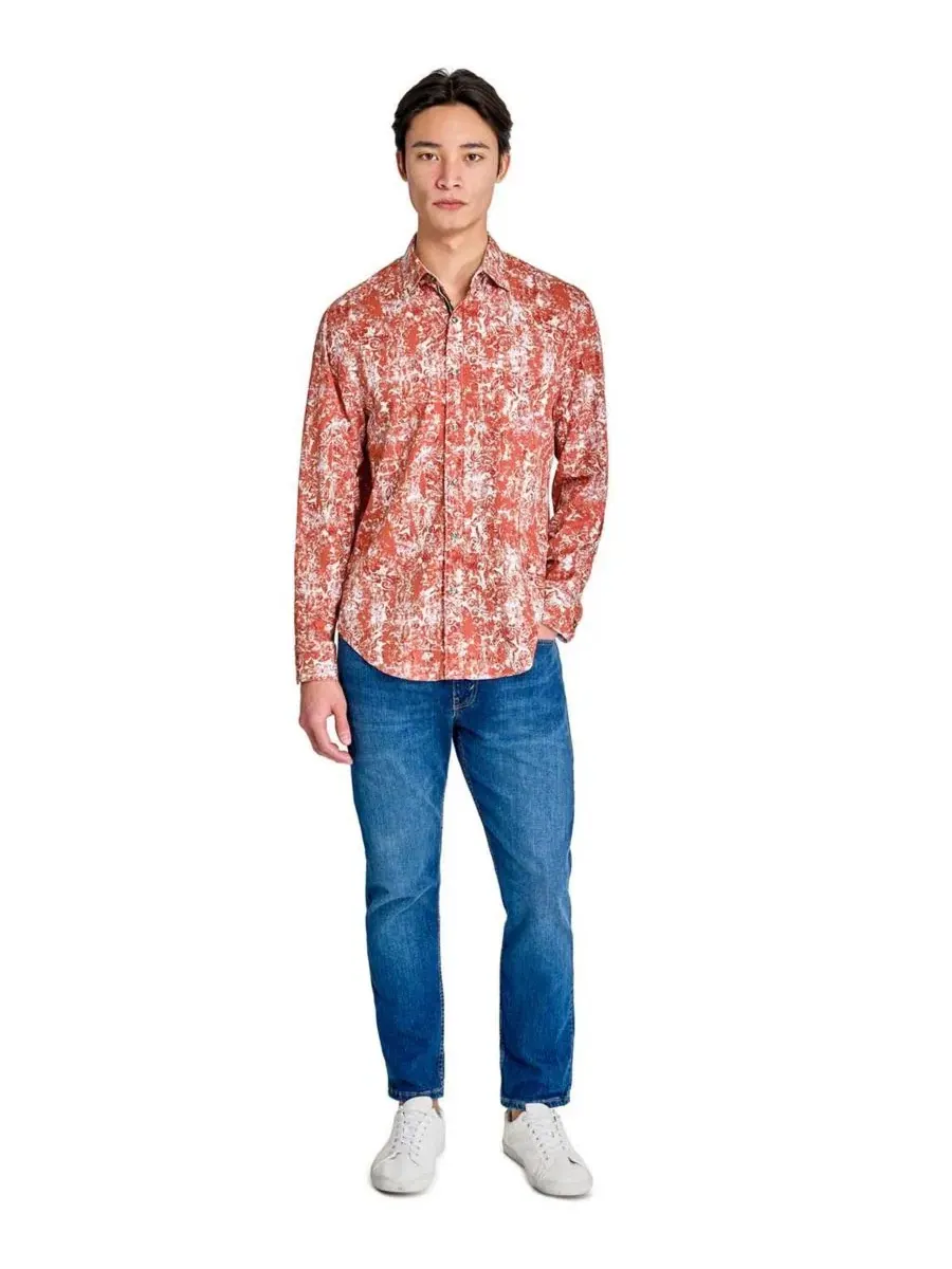 Рубашка с длинным рукавом Performance 4-Way Stretch Society of Threads, Antiquated Print — изображение 5 из 5