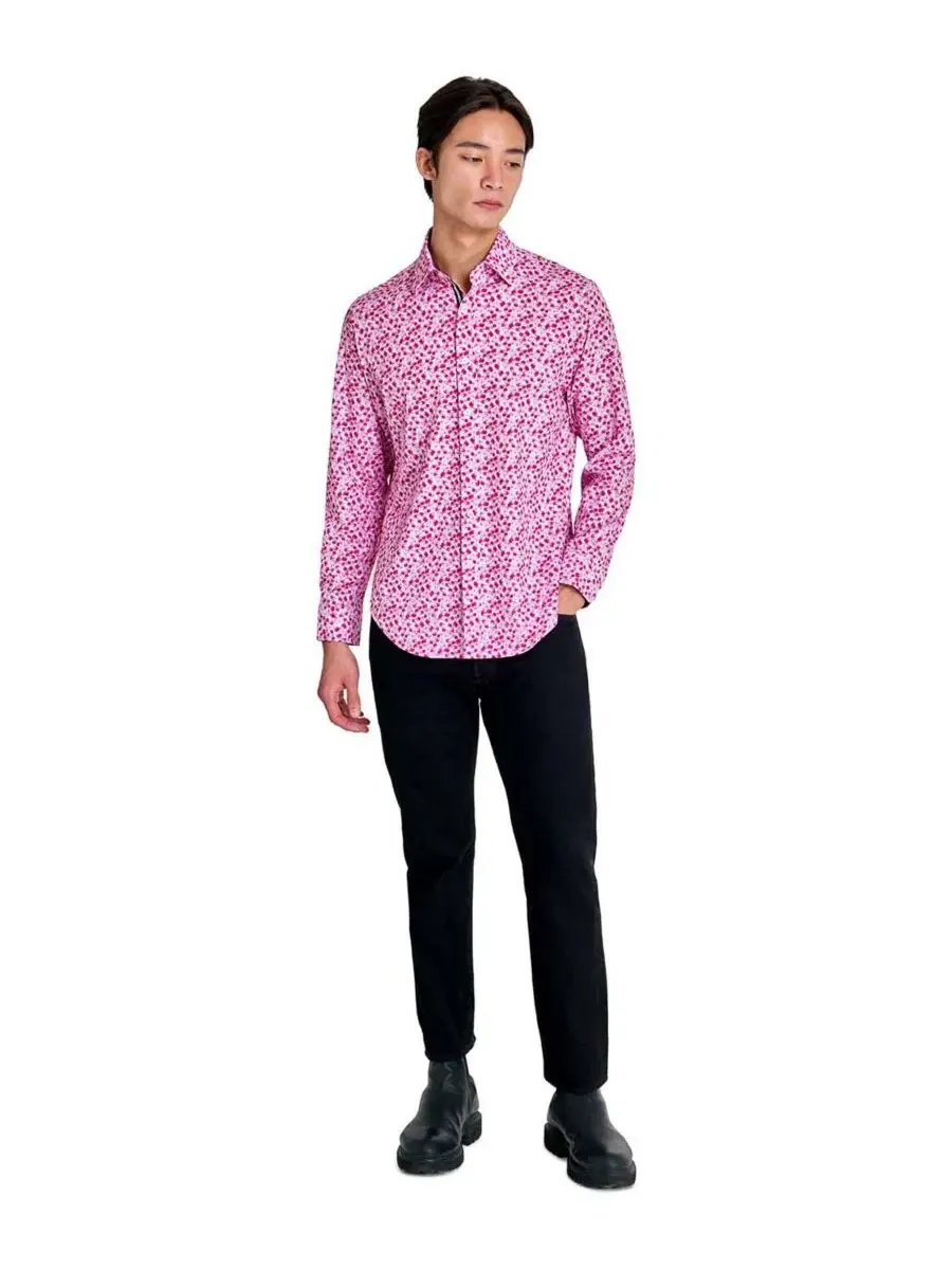 Рубашка с длинным рукавом, 4-Way Stretch Society of Threads — изображение 5 из 5, розовый