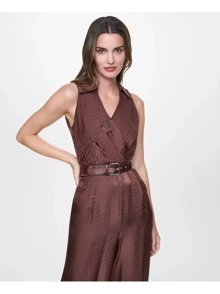 Комбинезон без рукавов с поясом DKNY — изображение 3 из 5, ява