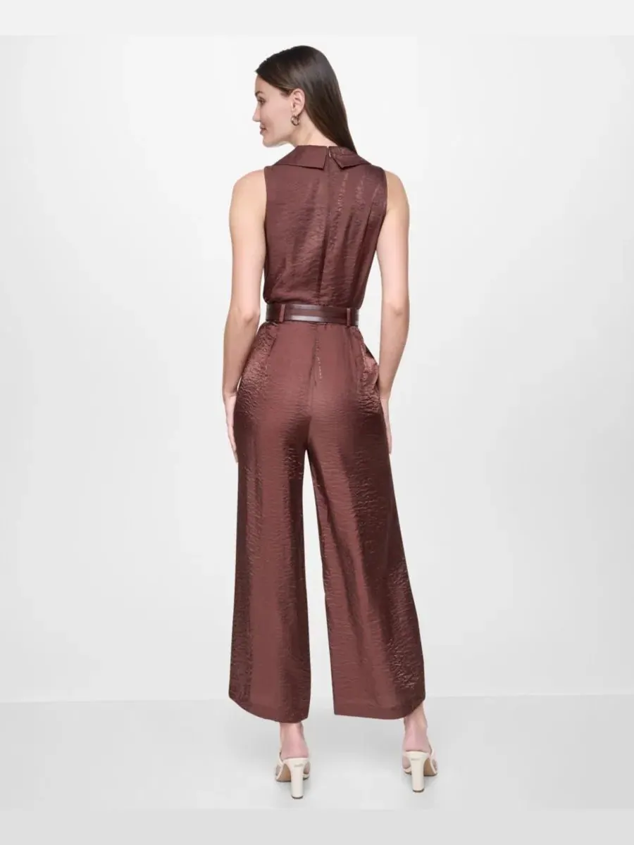 Комбинезон без рукавов с поясом DKNY — изображение 4 из 5, ява