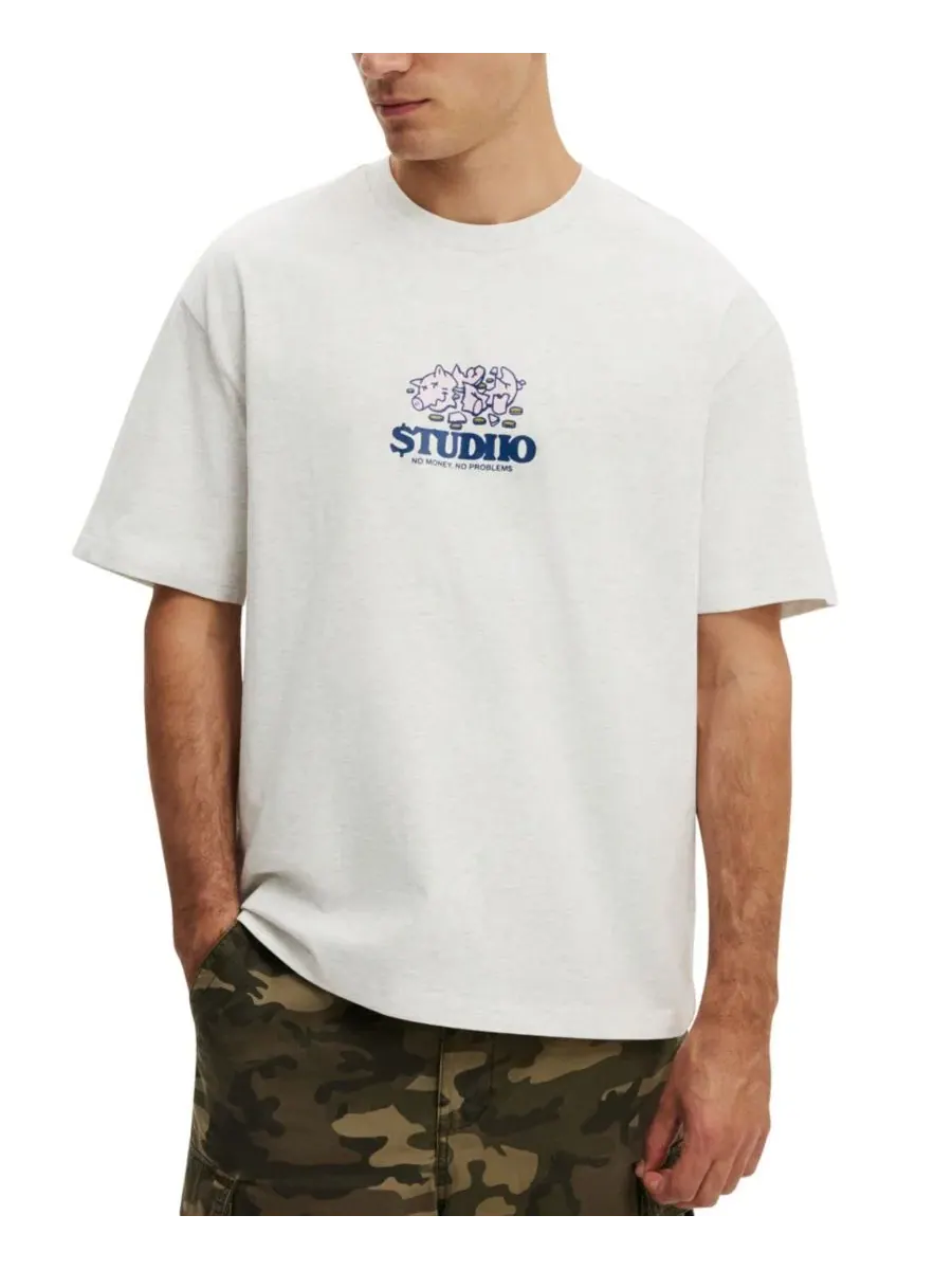 Футболка с графическим принтом Everyday Fit Cotton On — серый