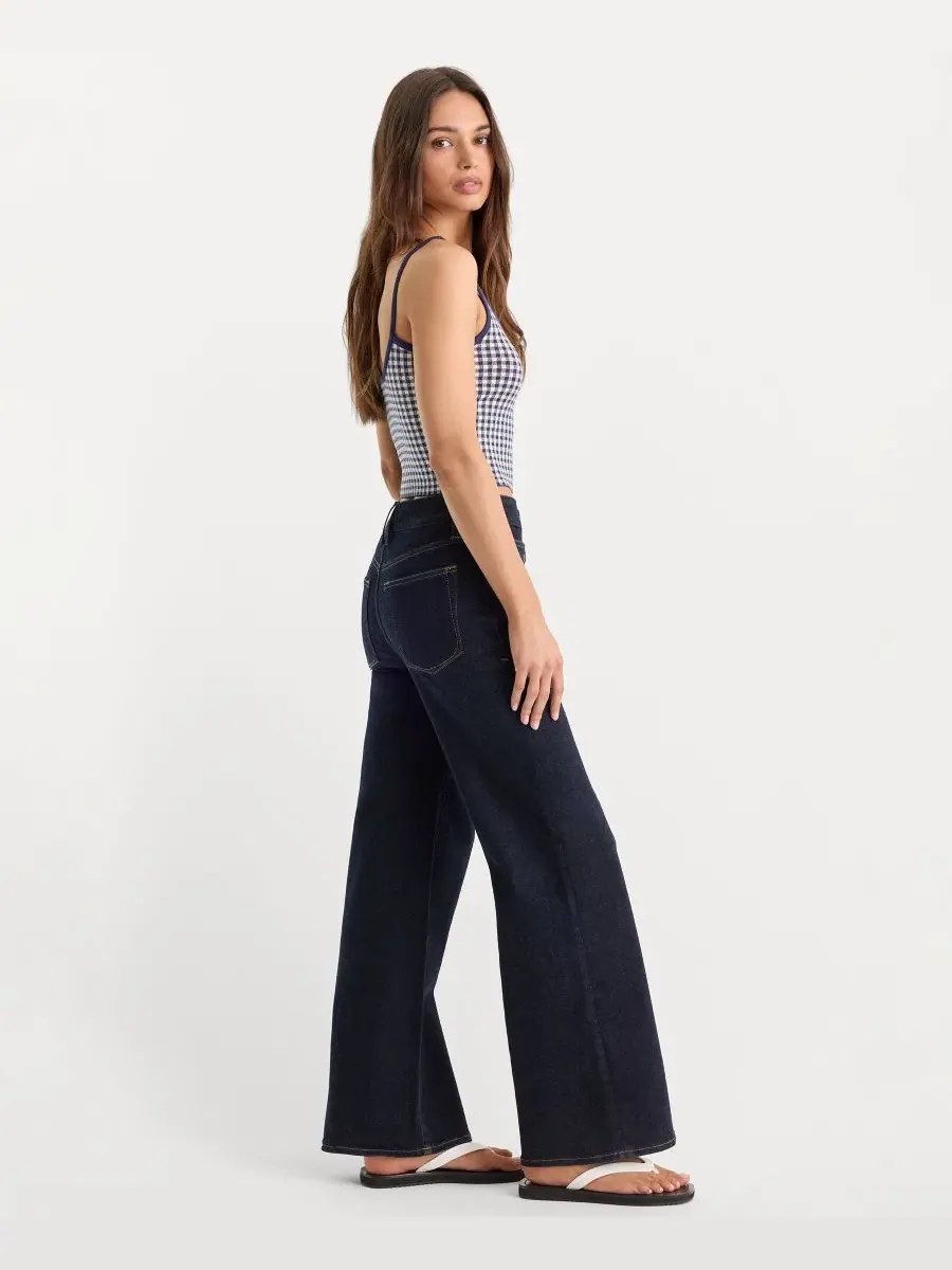 Джинсы-палаццо Always Fits Slim Good American — изображение 2 из 5, синий