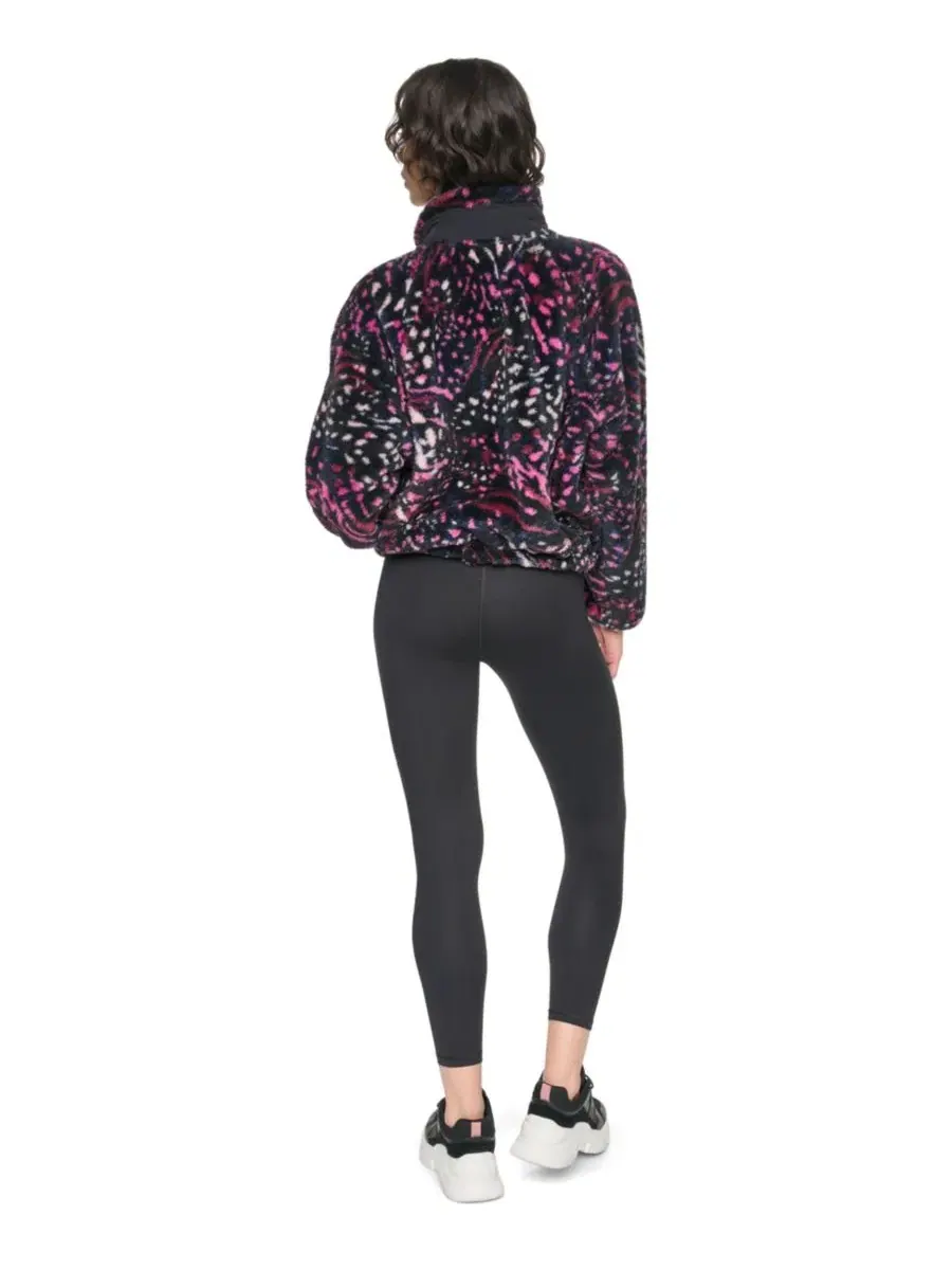 Женская куртка из флиса шерпа с принтом, модель Tiger Floral Festive DKNY Sport, Tiger Floral — изображение 5 из 9