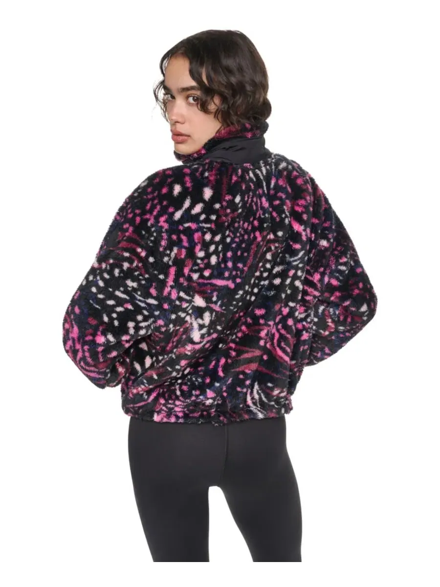 Женская куртка из флиса шерпа с принтом, модель Tiger Floral Festive DKNY Sport, Tiger Floral — изображение 7 из 9