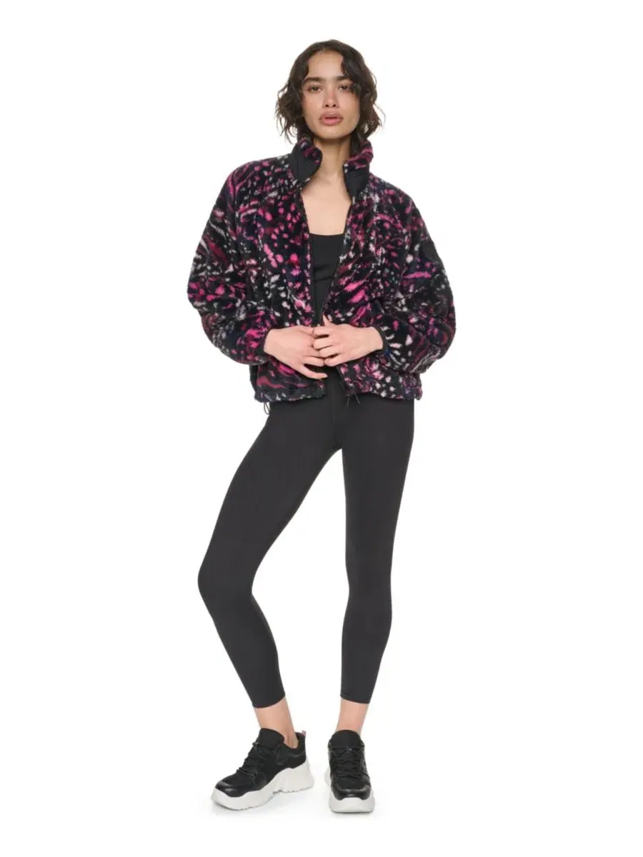 Женская куртка из флиса шерпа с принтом, модель Tiger Floral Festive DKNY Sport, Tiger Floral — изображение 9 из 9