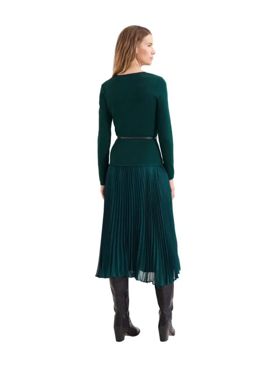 Платье миди Kai Knit V-Neck Midi Dress Phase Eight — изображение 3 из 8, зеленый