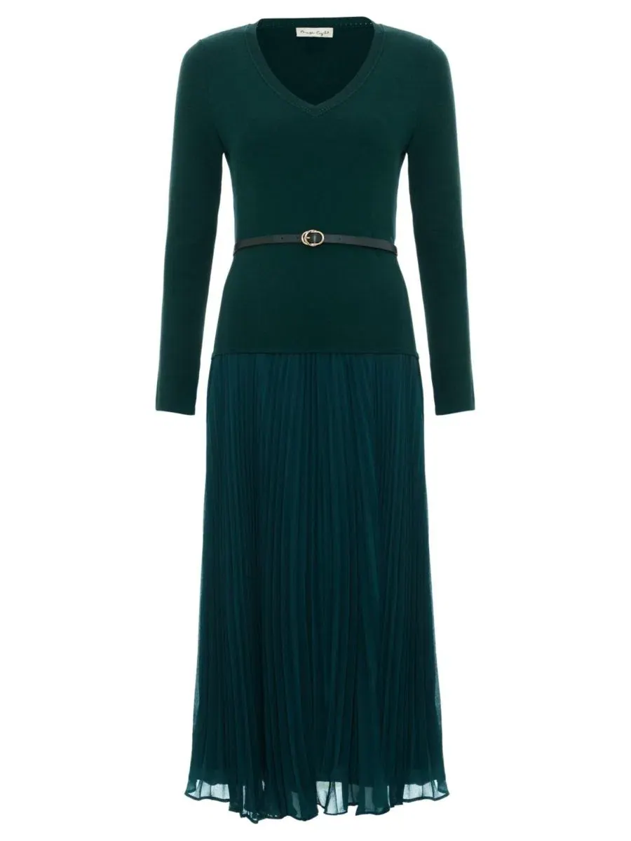 Платье миди Kai Knit V-Neck Midi Dress Phase Eight — изображение 7 из 8, зеленый