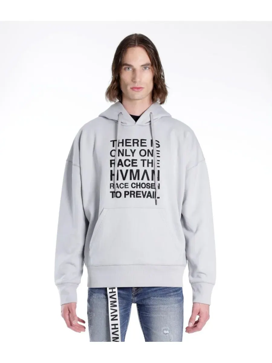 Худи-свитшот оверсайз с вышивкой HVMAN Hvman Chosen To Prevail x Cult — белый