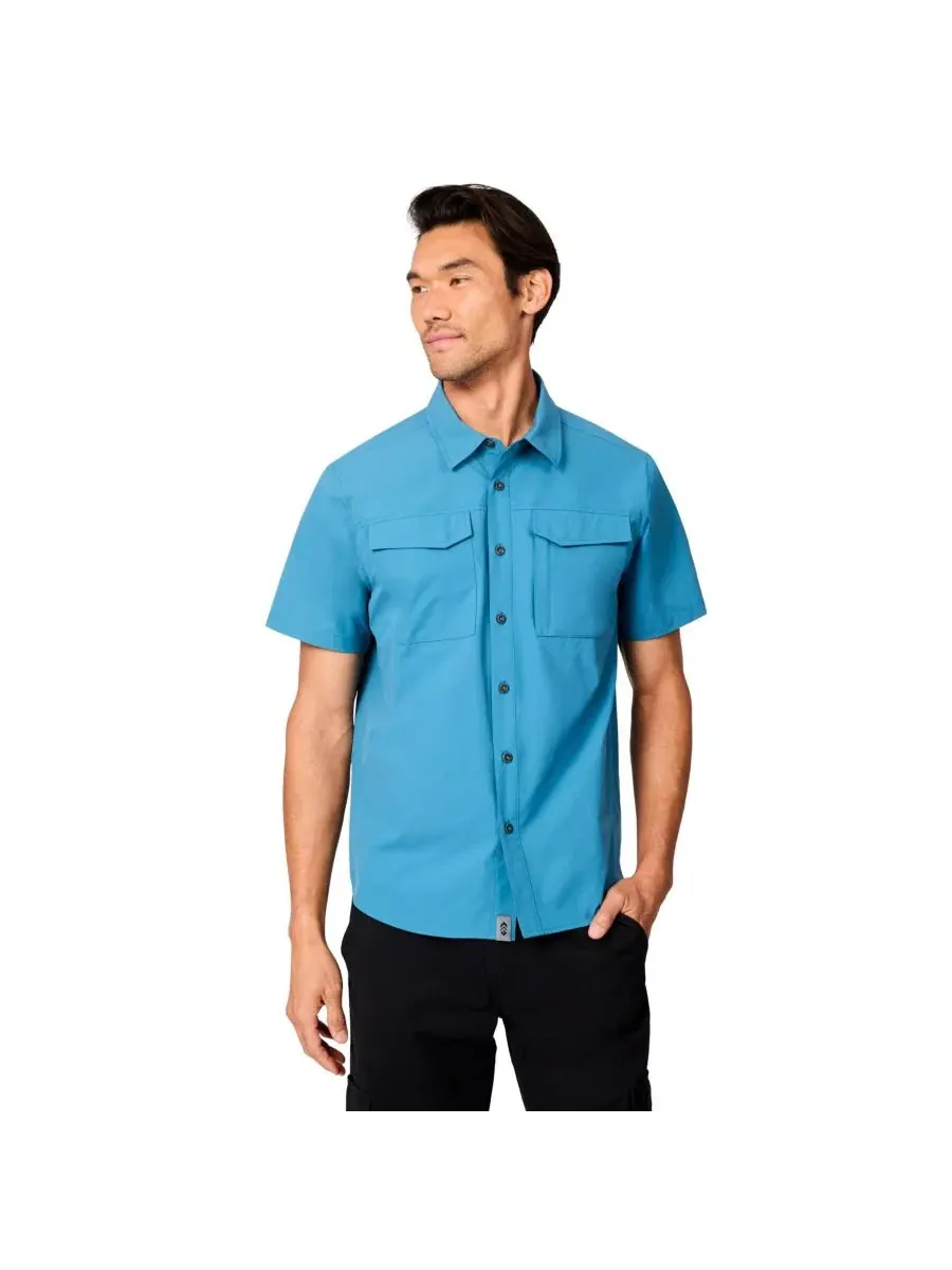Мужская рубашка с коротким рукавом Sedona Rip-Stop Explorer Shirt Free Country — изображение 1 из 5, морской