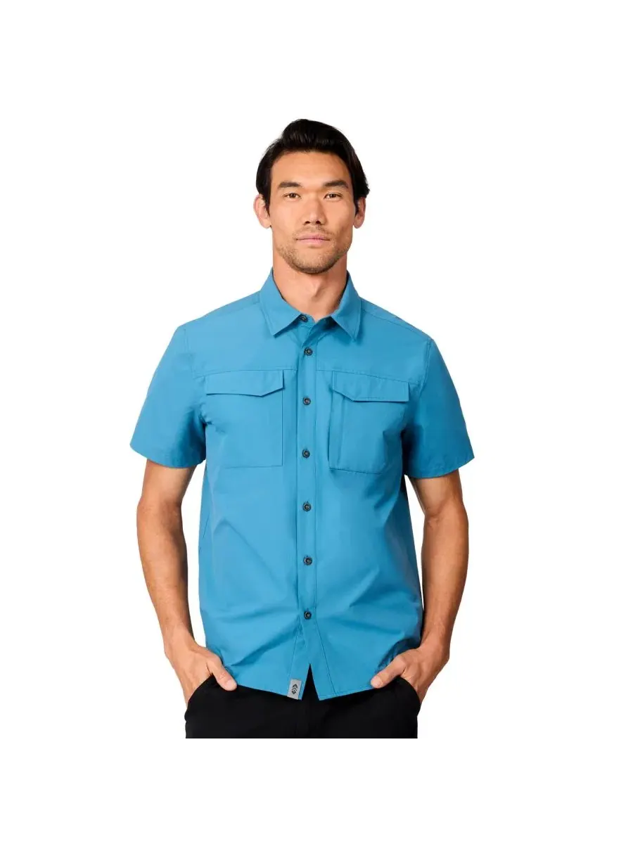 Мужская рубашка с коротким рукавом Sedona Rip-Stop Explorer Shirt Free Country — изображение 2 из 5, морской