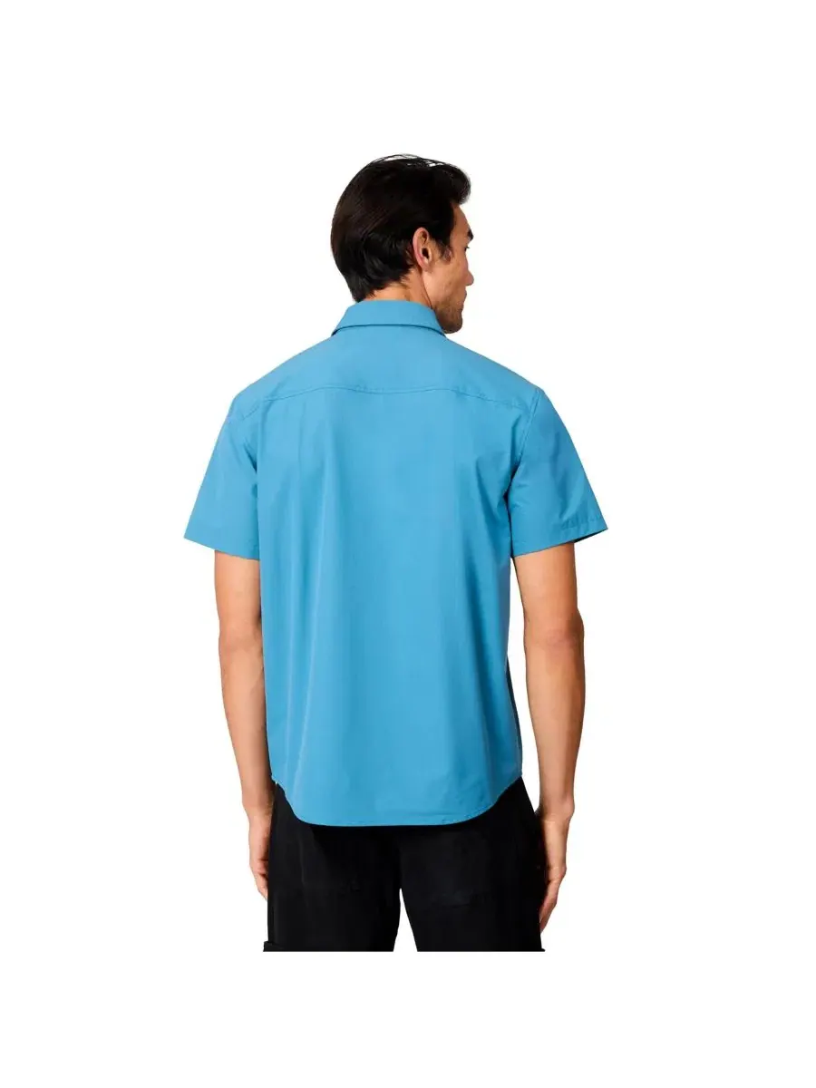 Мужская рубашка с коротким рукавом Sedona Rip-Stop Explorer Shirt Free Country — изображение 5 из 5, морской