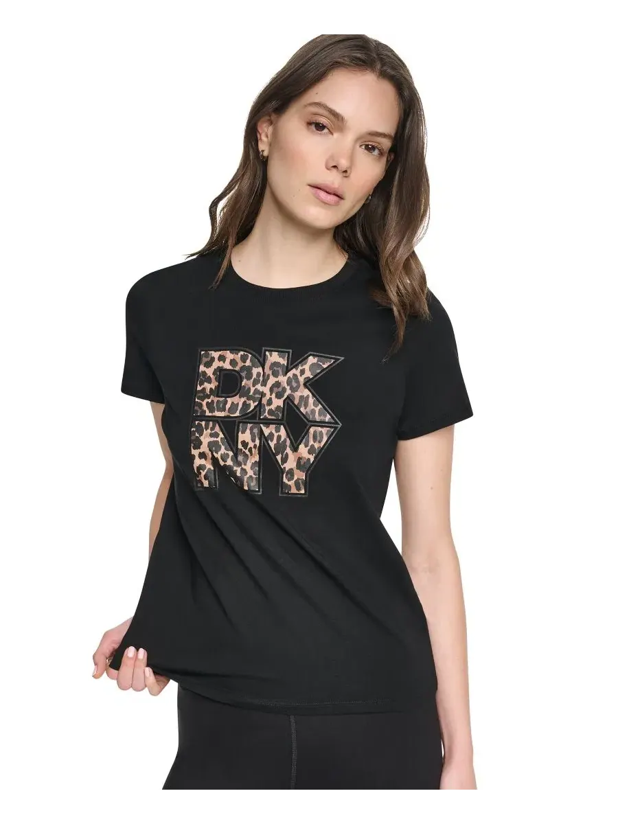 Футболка с принтом DKNY Sport — изображение 1 из 6, черный