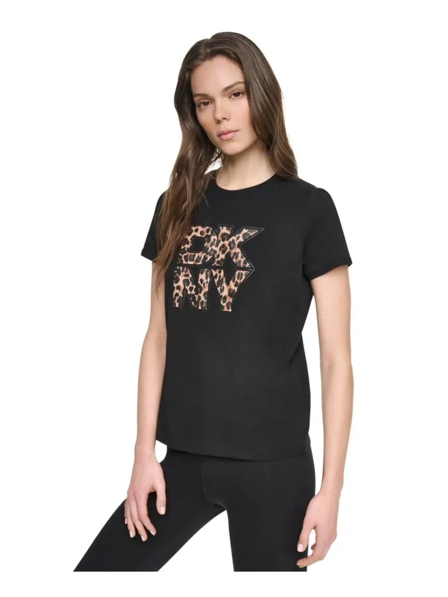 Футболка с принтом DKNY Sport — изображение 3 из 6, черный
