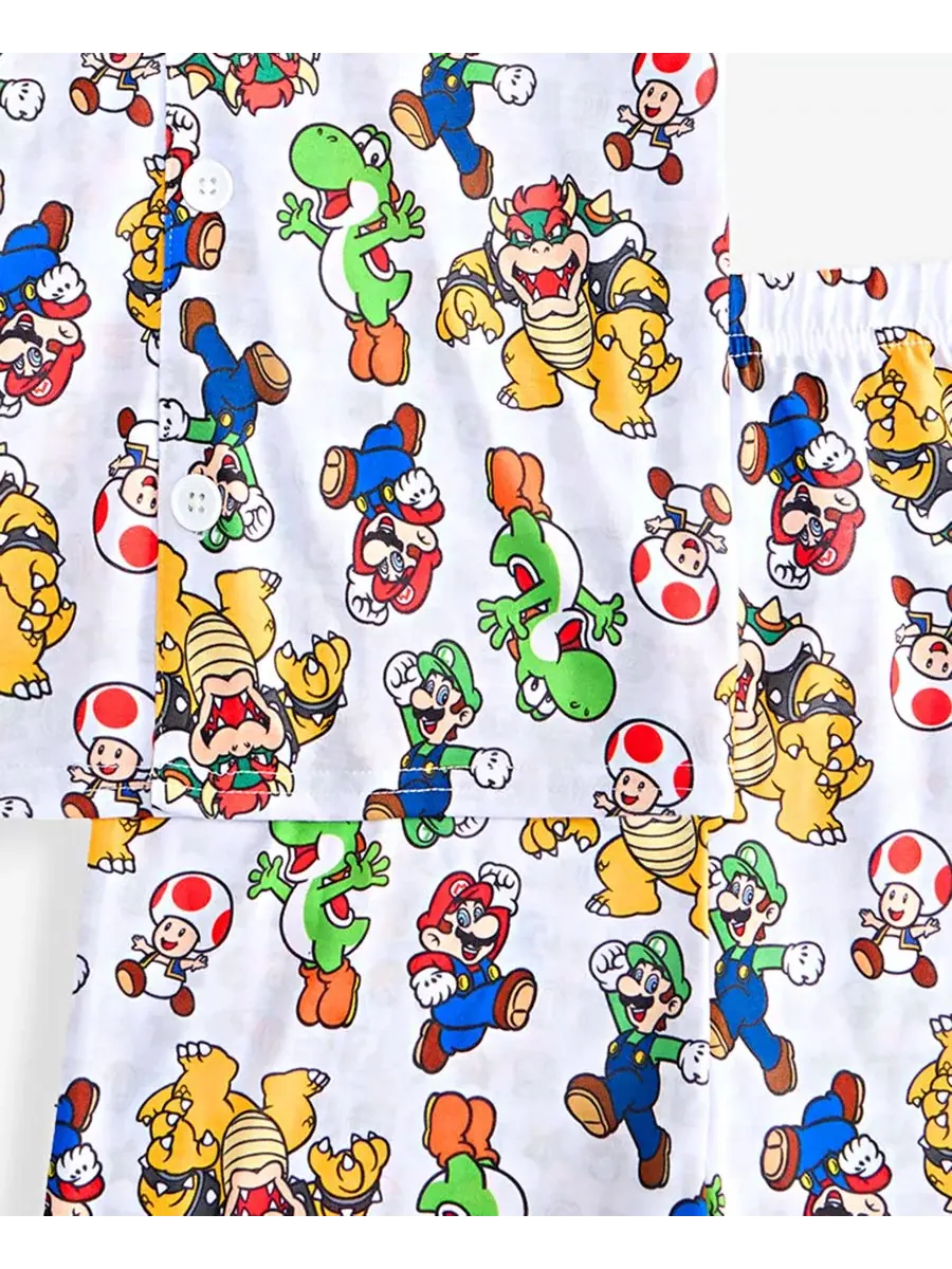 Пижамный комплект с коротким рукавом SUPER MARIO, 2 предмета — изображение 3 из 3, белый