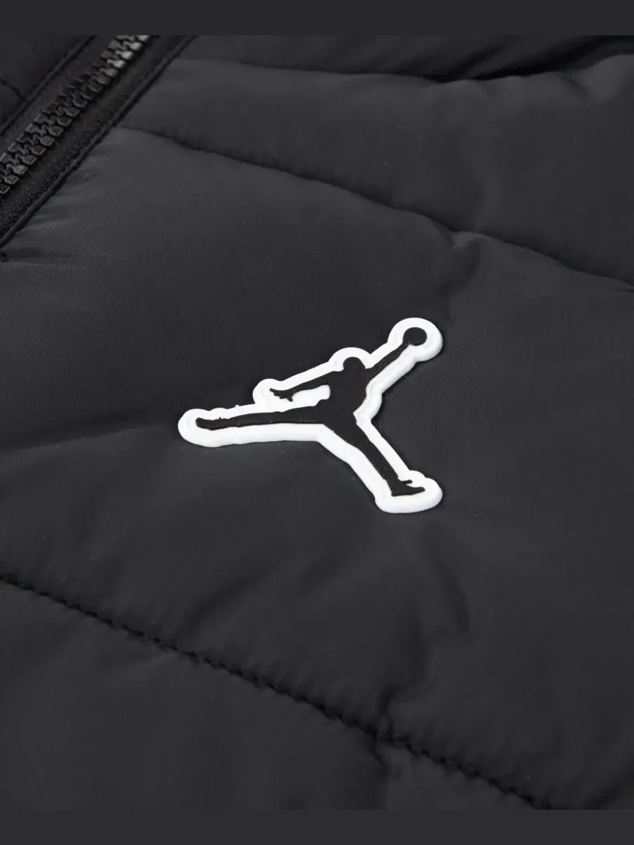 Пуховик с капюшоном и длинным рукавом, Color-Block Jordan — изображение 3 из 4, черный