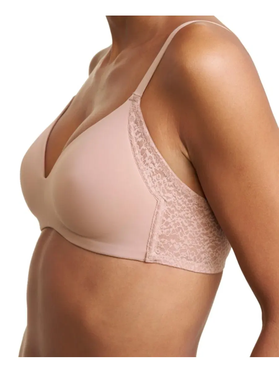 Бюстгальтер-топ без косточек Natori Pretty Smooth Wireless T-Shirt Bra — изображение 2 из 5, пергаментный
