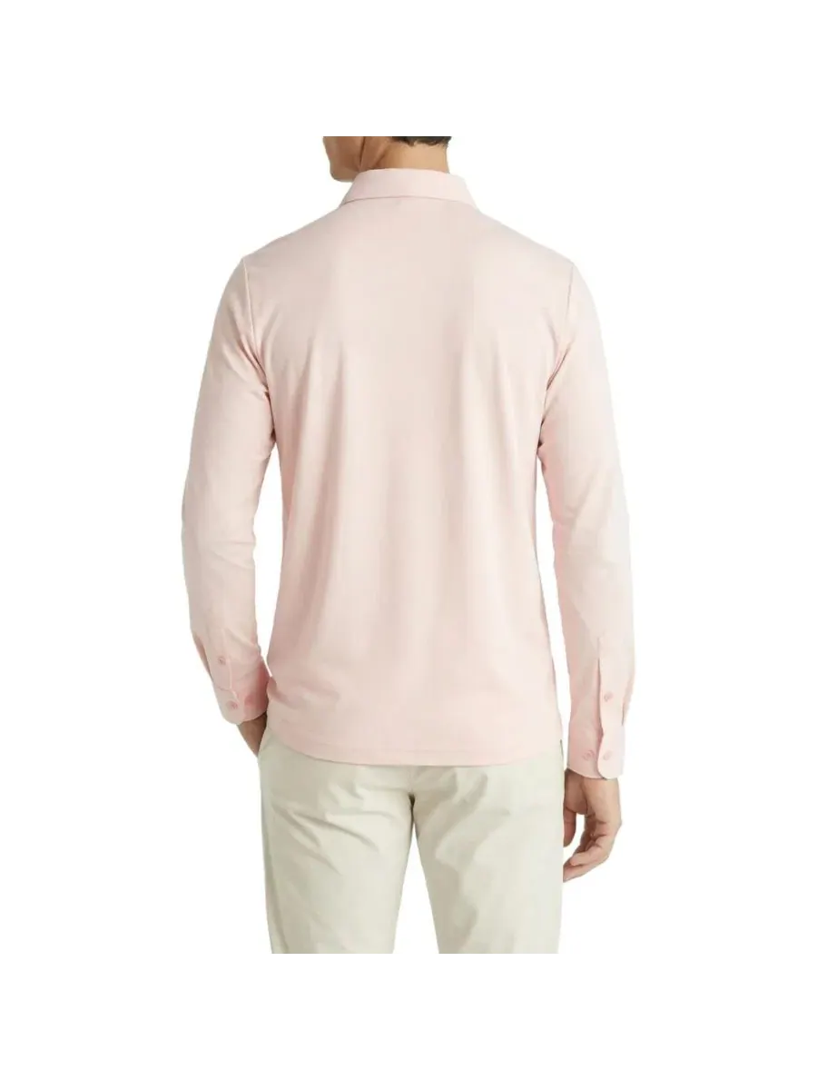 Оксфордская рубашка с длинным рукавом, бесшовная, Slim Fit Level 7 — изображение 2 из 3, розовый