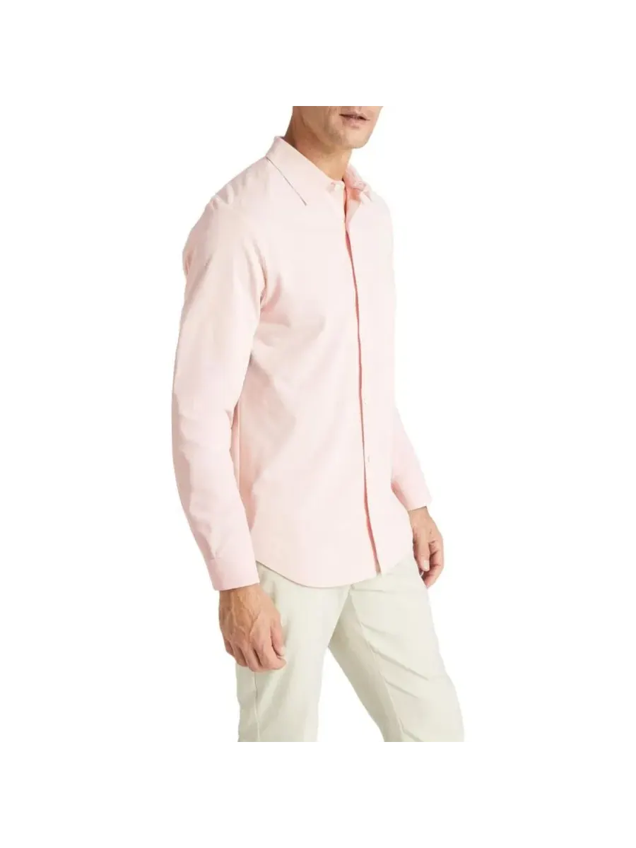 Оксфордская рубашка с длинным рукавом, бесшовная, Slim Fit Level 7 — изображение 3 из 3, розовый