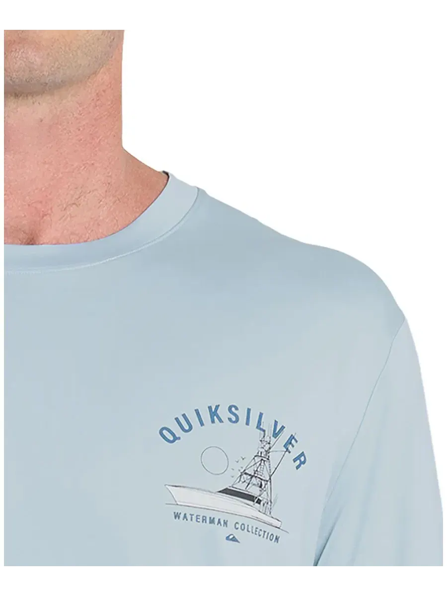 Футболка с длинным рукавом Quiksilver Waterman — изображение 3 из 3, голубой