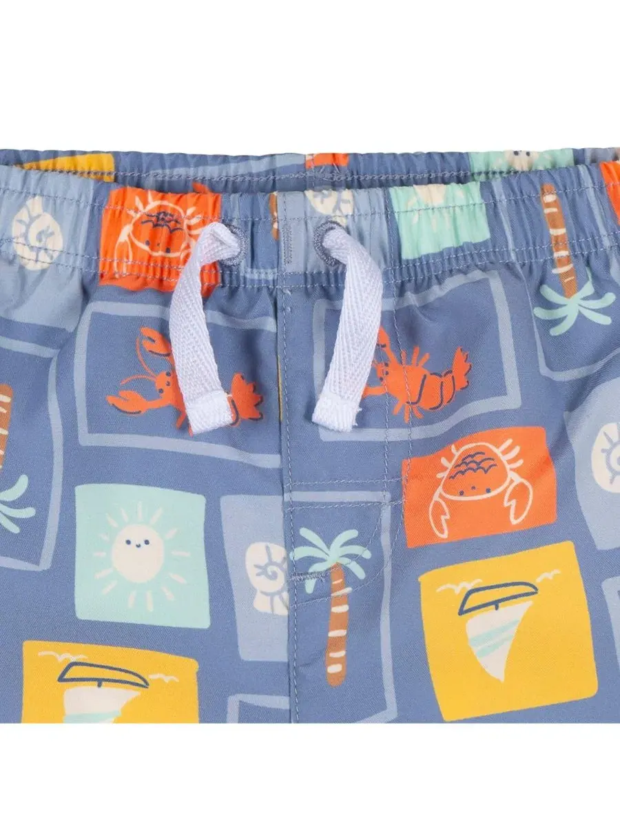 Комплект из рашгарда и плавок с принтом Gerber — изображение 6 из 8, зеленый
