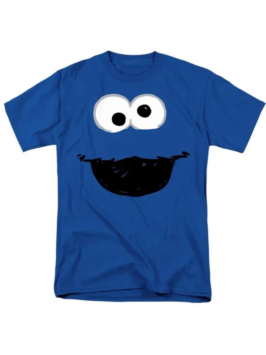 Футболка с принтом Cookie Monster Crayon Sketch Sesame Street — синий