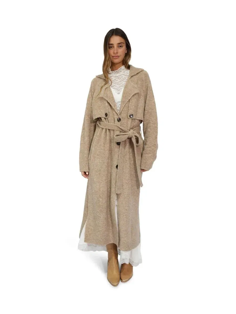 Макси-тренч-кардиган Live in Dream Maxi Trench Cardigan Belle & Bloom — изображение 2 из 7, хаки