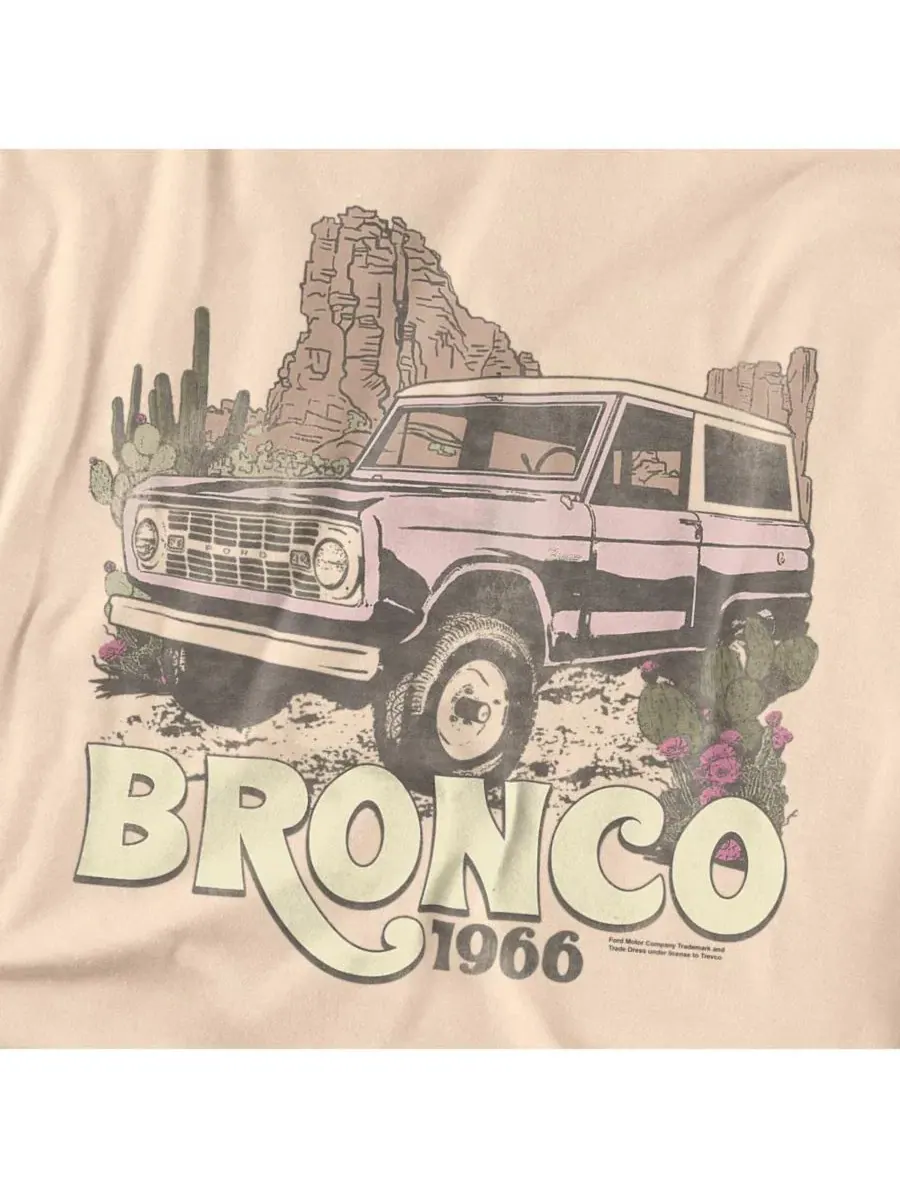 Футболка с принтом Desert 1966 Mustang — изображение 2 из 3, бежевый