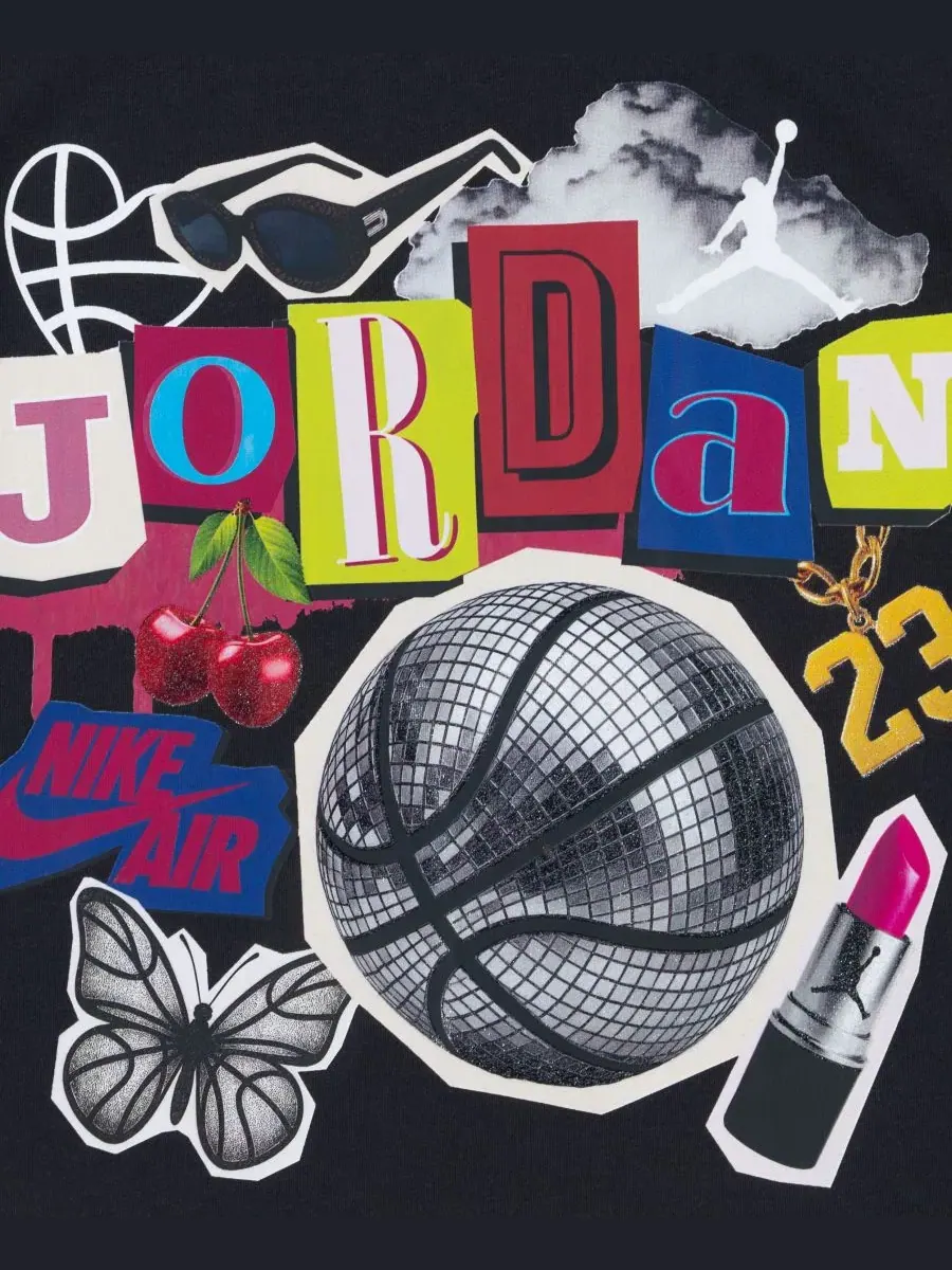 Футболка с принтом Air Collage Jordan — изображение 3 из 3, черный