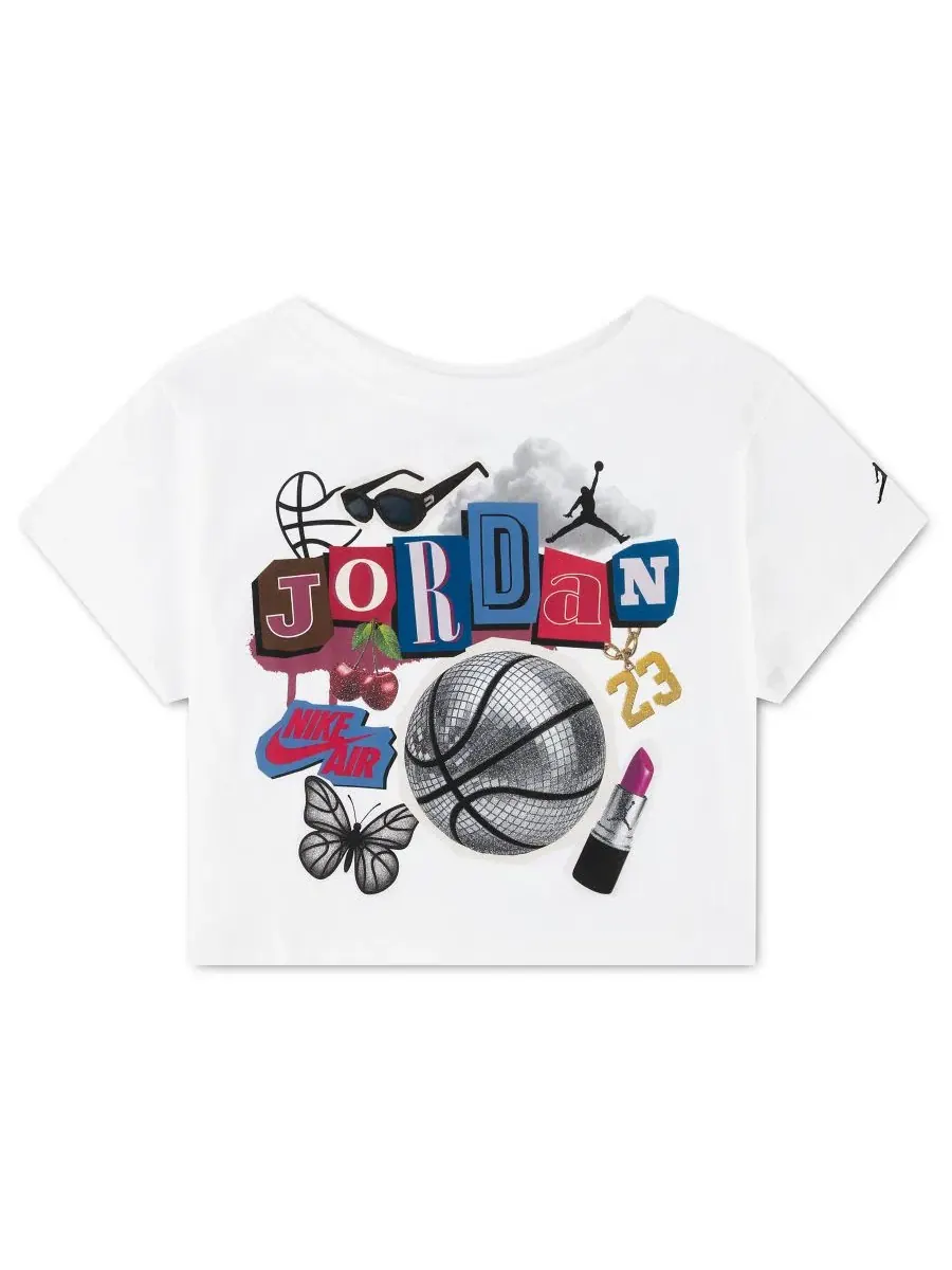 Футболка с принтом и укороченным кроем Air Collage Jordan