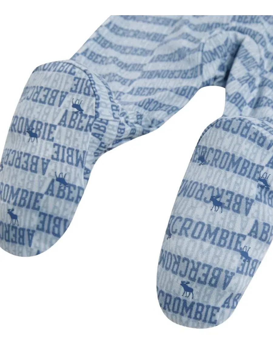 Детский комбинезон-слип с длинным рукавом, на молнии abercrombie kids — изображение 4 из 5, синий