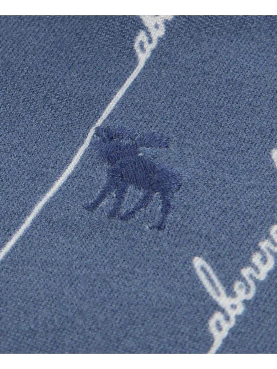 Комбинезон с длинным рукавом на молнии, с ножками, из футера abercrombie kids — изображение 5 из 5, синий