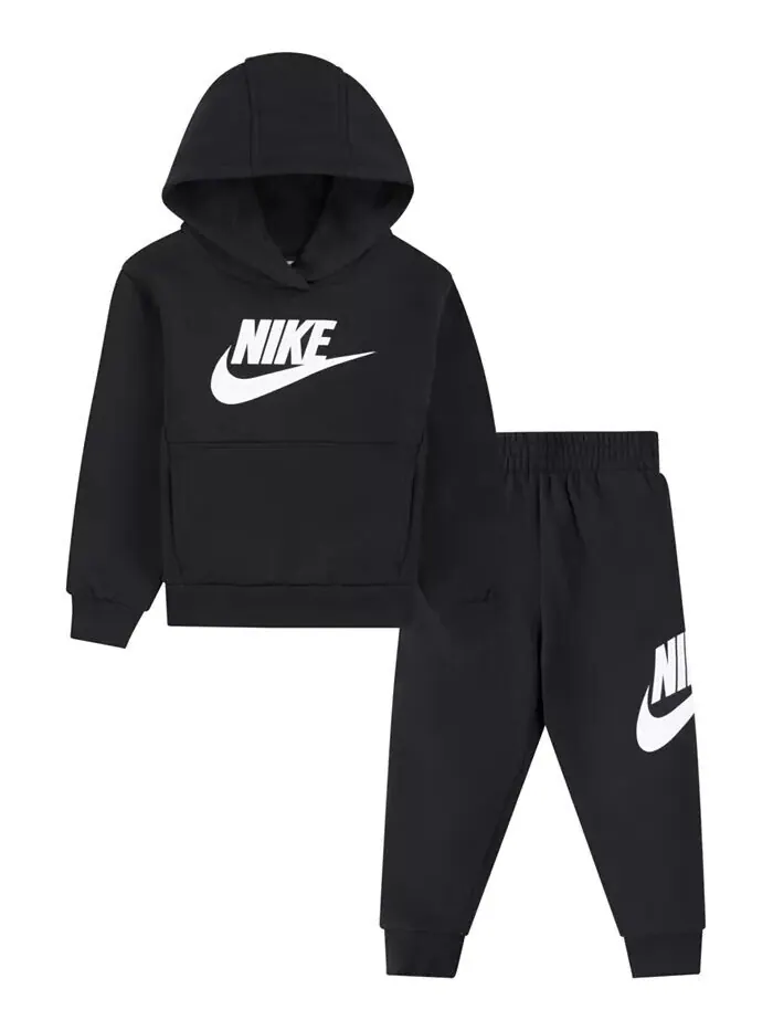Толстовка с капюшоном из флиса для малышей Kids Club, комплект из 2 предметов Nike — изображение 1 из 12, черный