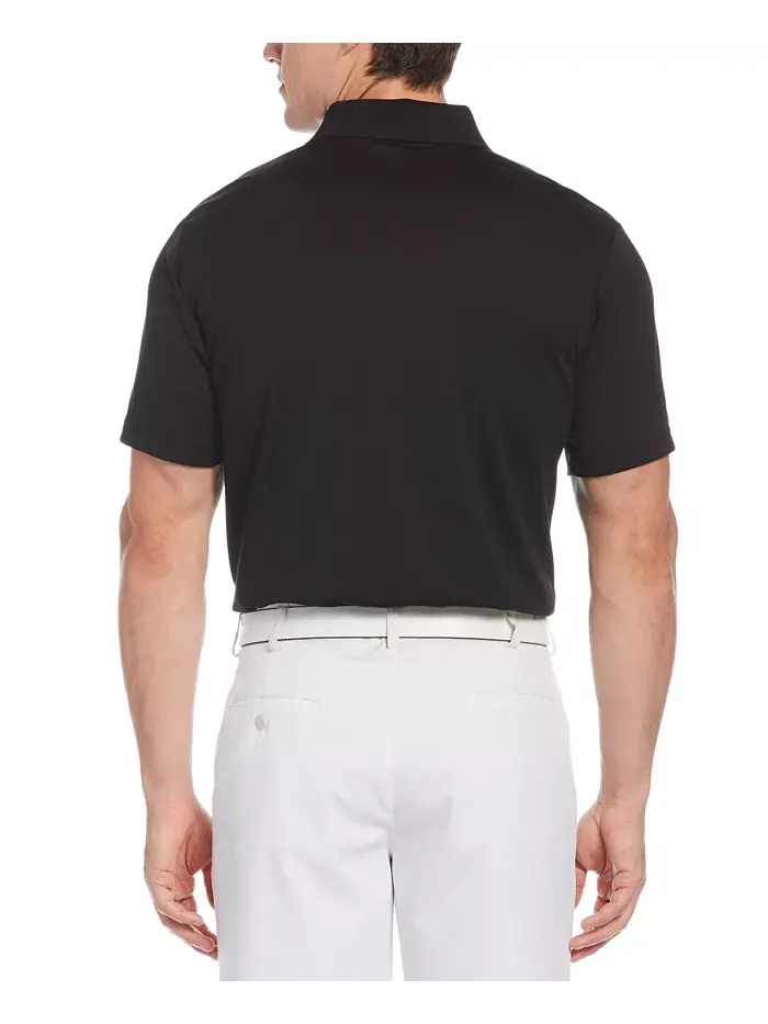 Мужская поло для гольфа Airflux Solid Mesh с коротким рукавом PGA TOUR — изображение 2 из 2, черный
