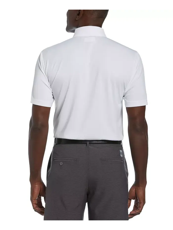 Мужская поло для гольфа Airflux Solid Mesh с коротким рукавом PGA TOUR — изображение 2 из 2, яркий белый