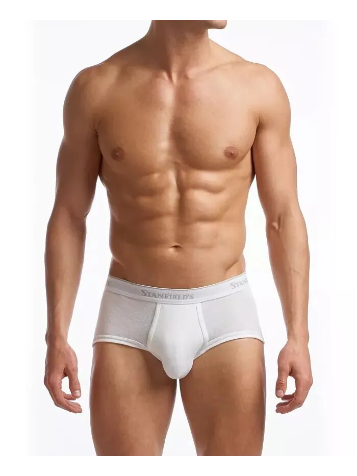 Трусы мужские Supreme Cotton Blend Regular Rise, упаковка из 2 шт Stanfield's — белый