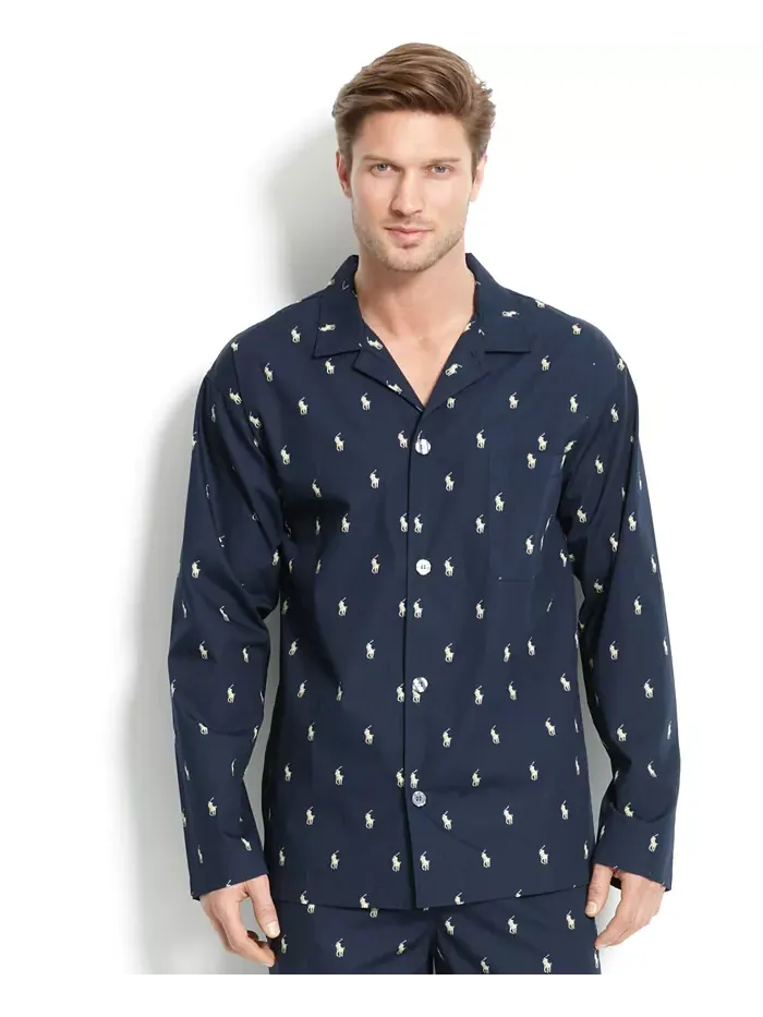 Мужская пижамная рубашка All Over Polo Player Polo Ralph Lauren