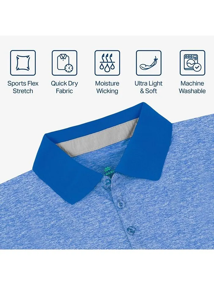 Мужская дизайнерская рубашка-поло для гольфа Mio Marino — изображение 3 из 3, синий