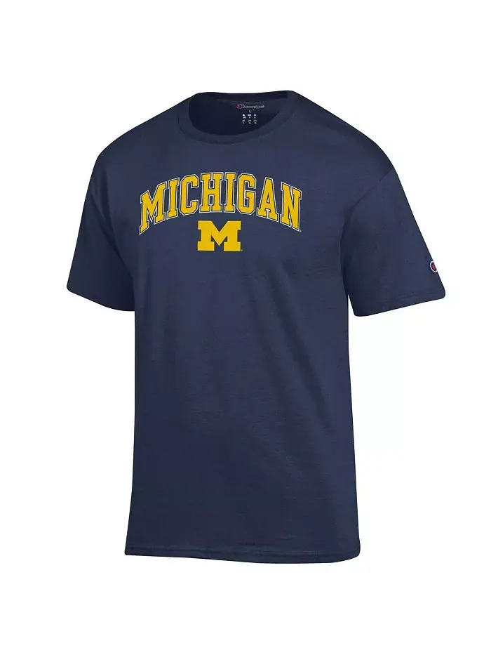 Мужская футболка Michigan Wolverines с арочным логотипом — изображение 2 из 3, синий