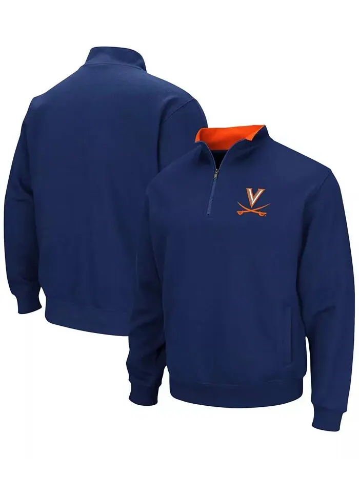 Мужская толстовка Virginia Cavaliers Tortugas Team Logo с застежкой-молнией на четверть Colosseum — изображение 1 из 6